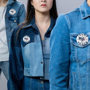 Trump Vance 2024   3 Cm Round Badge