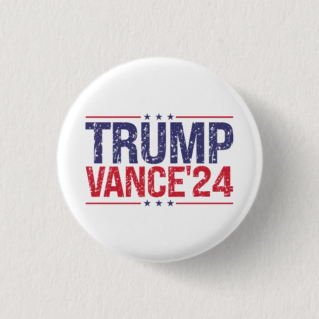 Trump Vance 2024  3 Cm Round Badge (Front)