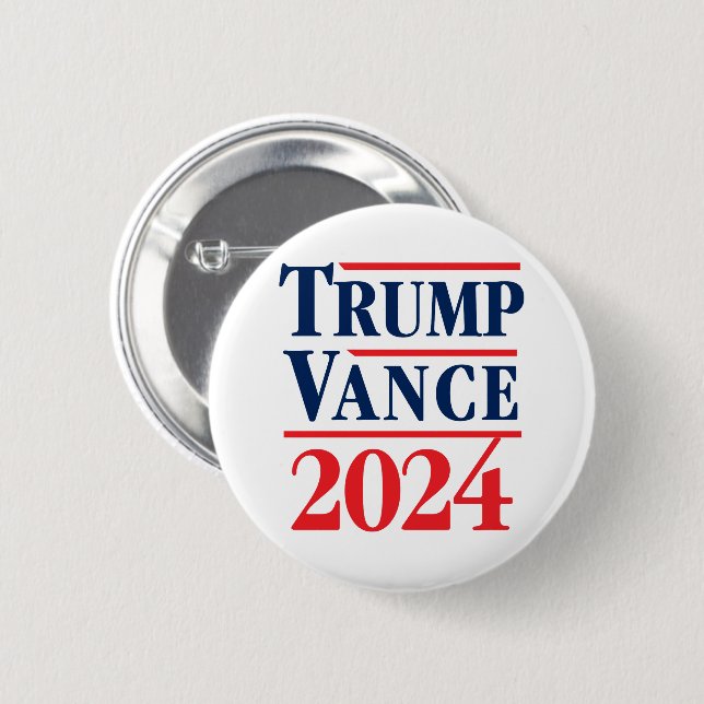 Trump Vance 2024 6 Cm Round Badge (Front & Back)
