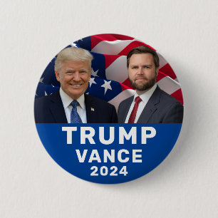 Trump Vance 2024  6 Cm Round Badge