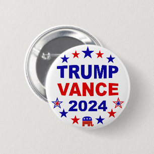 Trump Vance 2024 6 Cm Round Badge