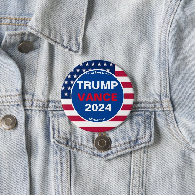 TRUMP VANCE 2024 7.5 CM ROUND BADGE (In Situ)