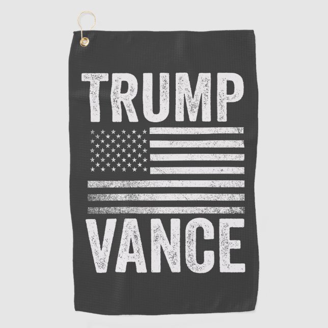 Trump Vance 2024 American Election Patriotic  Golf Towel (Front)