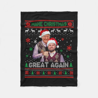 Trump Vance 2024 Brothers Funny Parody Trump Vance Fleece Blanket
