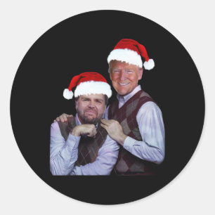 Trump Vance 2024 Brothers Santa Funny Trump Vance  Classic Round Sticker