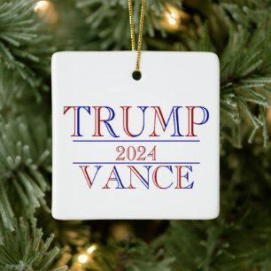 Trump Vance 2024 Ceramic Ornament