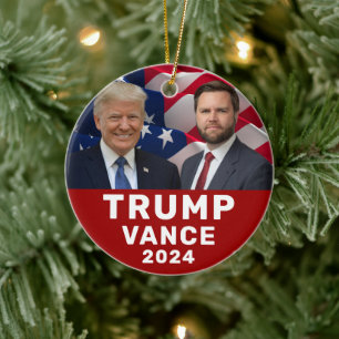 Trump Vance 2024  Ceramic Tree Decoration