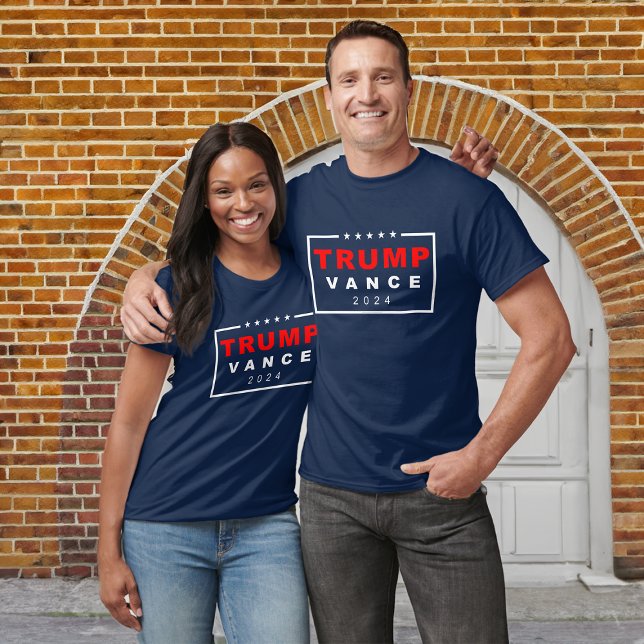 Trump Vance 2024 Classic Rectangle Logo T-Shirt (trump vance 2024 shirt)
