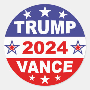 TRUMP VANCE 2024 CLASSIC ROUND STICKER