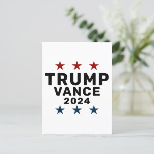 Trump Vance 2024 Classic Star Postcard