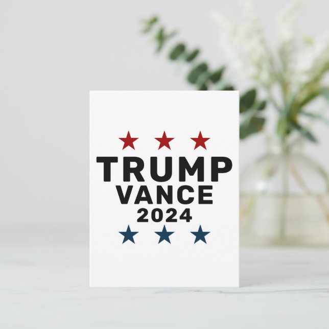 Trump Vance 2024 Classic Star Postcard (Standing Front)