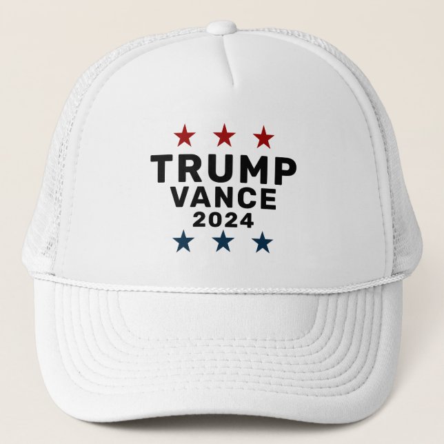 Trump Vance 2024 Classic Star Trucker Hat (Front)