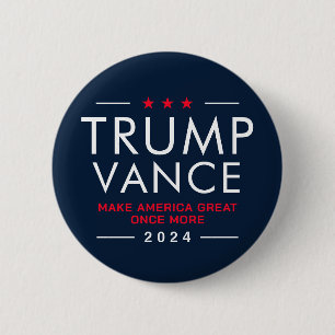 Trump Vance 2024 Collectable Campaign 6 Cm Round Badge
