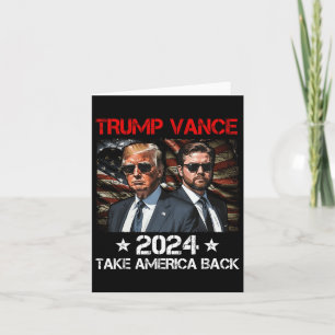 Trump Vance 2024 Donald Trump J.d. Vance Take Amer Card