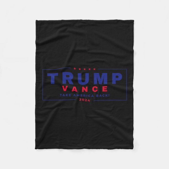 Trump Vance 2024 Donald Trump J.d. Vance Take Amer Fleece Blanket (Front)