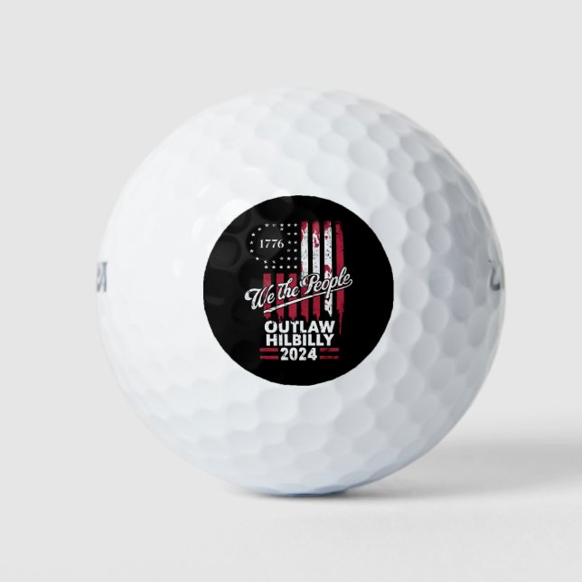 Trump Vance 2024 Donald Trump Outlaw Hillbilly  Golf Balls (Front)