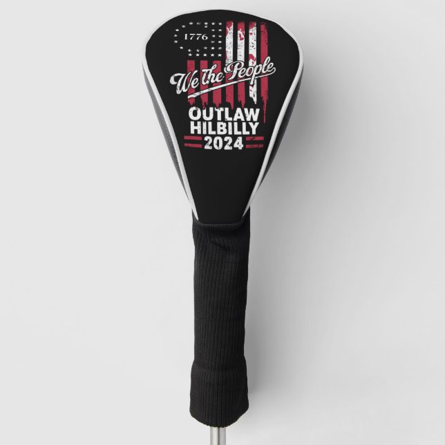 Trump Vance 2024 Donald Trump Outlaw Hillbilly  Golf Head Cover (Front)