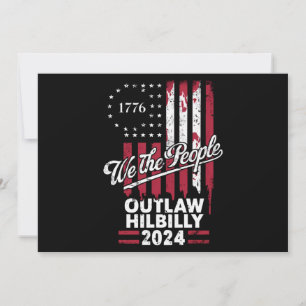 Trump Vance 2024 Donald Trump Outlaw Hillbilly Invitation