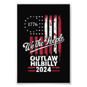 Trump Vance 2024 Donald Trump Outlaw Hillbilly Photo Print