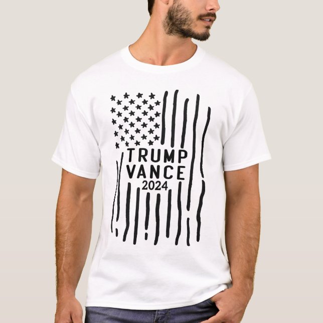 Trump Vance 2024 Election Donald Trump JD Vance T-Shirt (Front)