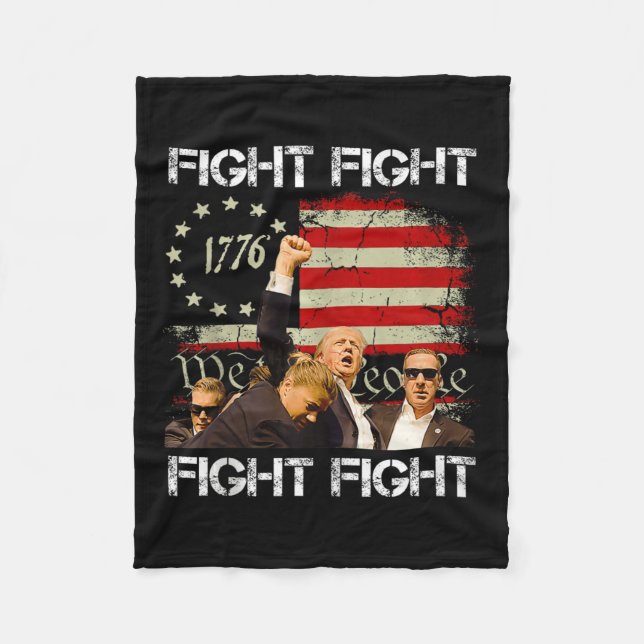 Trump Vance 2024 Fight  Fleece Blanket (Front)