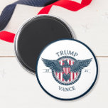 Trump Vance 2024 For President Magnet<br><div class="desc">Show Your Support for Trump and JD Vance 2024 campaign with this red,  white and blue magnet.</div>