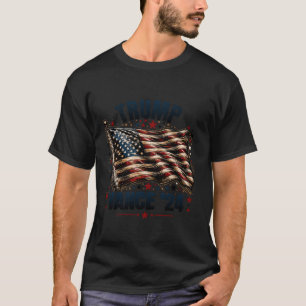 Trump Vance 2024 for President Political US Flag E T-Shirt