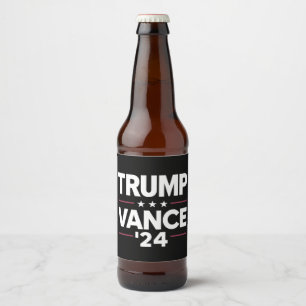 Trump Vance 2024 For President VP USA Election Beer Bottle Label
