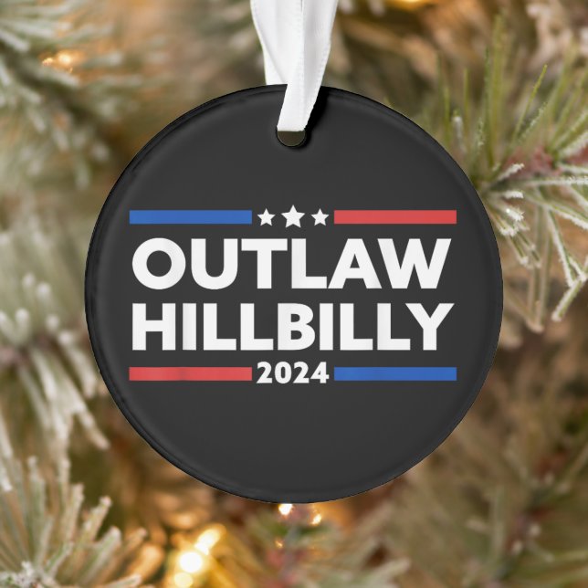 Trump Vance 2024 J.D. Vance Outlaw Hillbilly Ornament (Tree)
