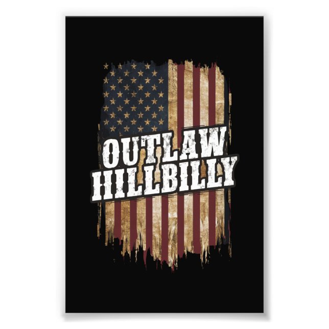 Trump Vance 2024 J.D. Vance Outlaw Hillbilly  Photo Print (Front)