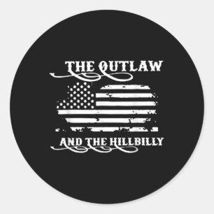 Trump Vance 2024 Outlaw Hillbilly  Classic Round Sticker