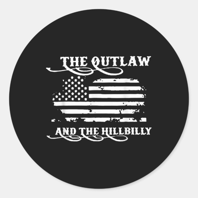 Trump Vance 2024 Outlaw Hillbilly  Classic Round Sticker (Front)
