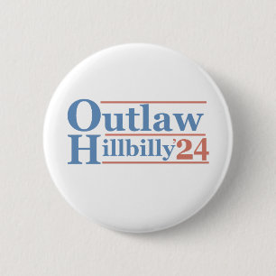 Trump Vance 2024 Outlaw Hillbilly Election   6 Cm Round Badge