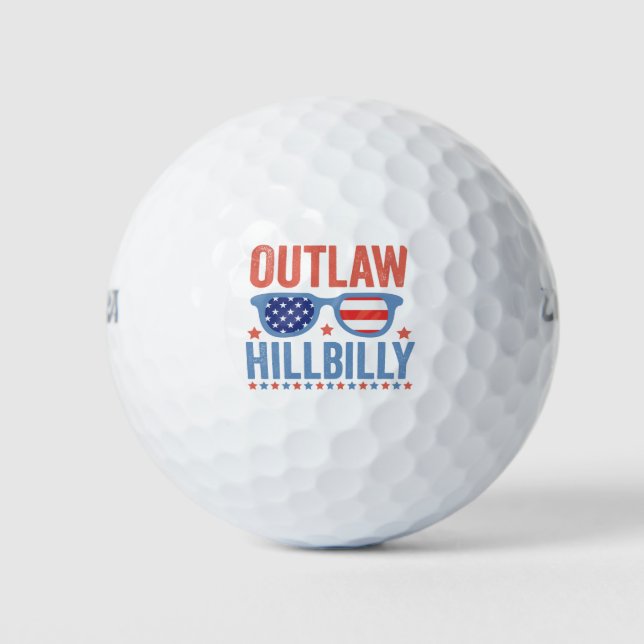 Trump Vance 2024 Outlaw Hillbilly Election   Golf Balls (Front)