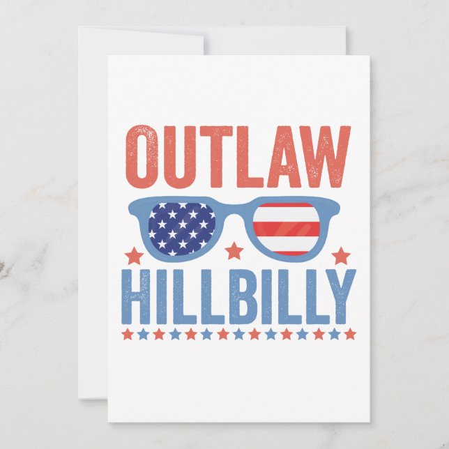 Trump Vance 2024 Outlaw Hillbilly Election   Thank You Card (Front)