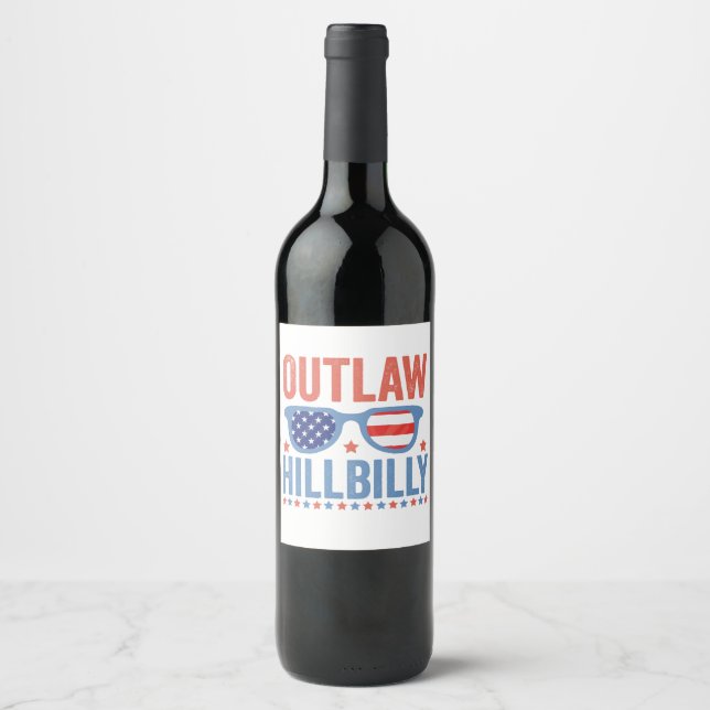 Trump Vance 2024 Outlaw Hillbilly Election   Wine Label (Front)