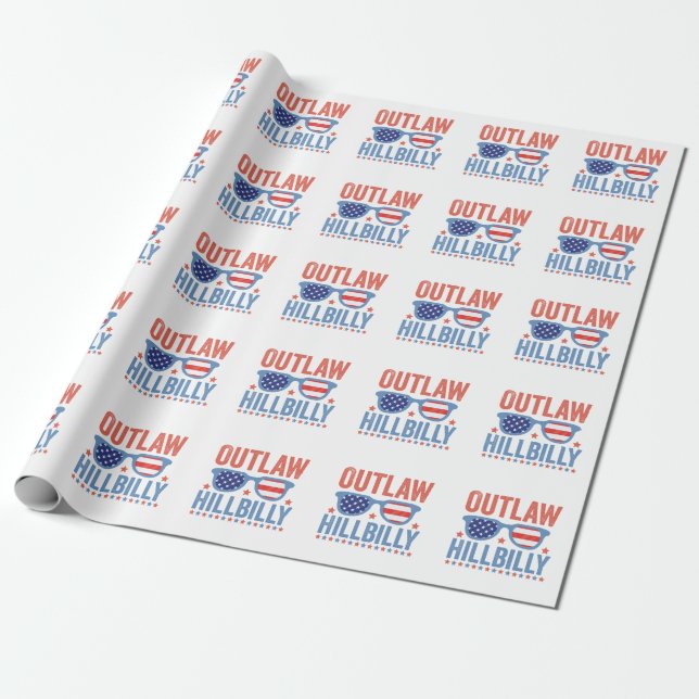 Trump Vance 2024 Outlaw Hillbilly Election   Wrapping Paper (Unrolled)