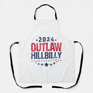 Trump Vance 2024 Outlaw Hillbilly US Flag Apron
