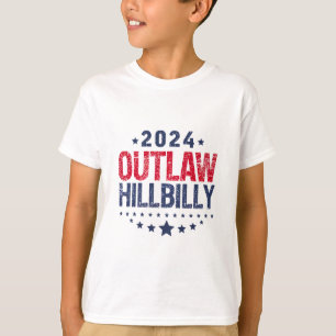 Trump Vance 2024 Outlaw Hillbilly US Flag T-Shirt