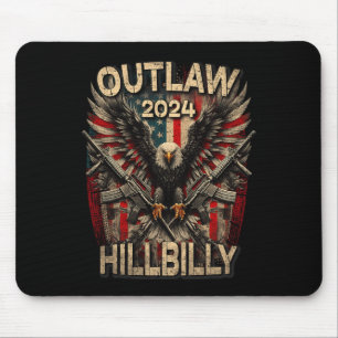 Trump Vance 2024 Outlaw Hillbilly Usa Flag Vintage Mouse Mat