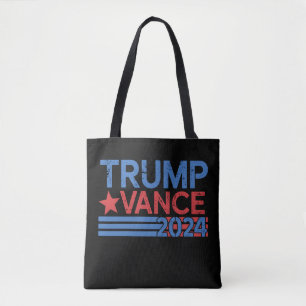 Trump Vance 2024 President 47 USA Vintage Tote Bag