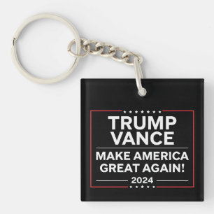 Trump Vance 2024 President JD Vance Vice MAGA Key Ring