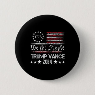 Trump Vance 2024 President Trump Supporter Re-elec 6 Cm Round Badge