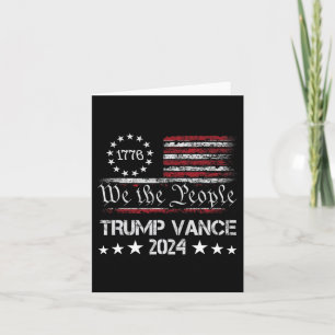 Trump Vance 2024 President Trump Supporter Re-elec Card