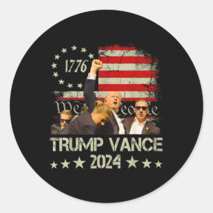Trump Vance 2024 President Trump Supporter Re-elec Classic Round Sticker