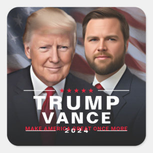 Trump Vance 2024 President VP Campaign    Square Sticker