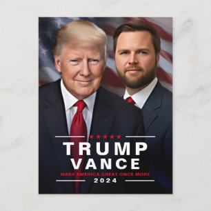 Trump Vance 2024 Presidential Campaign    Postcard