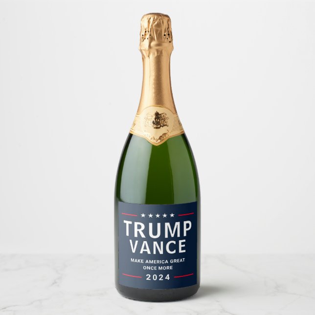 Trump Vance 2024 Presidential Campaign Sparkling Wine Label (Front)