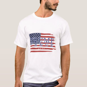 Trump Vance 2024 Presidential Election w/flag T-Shirt