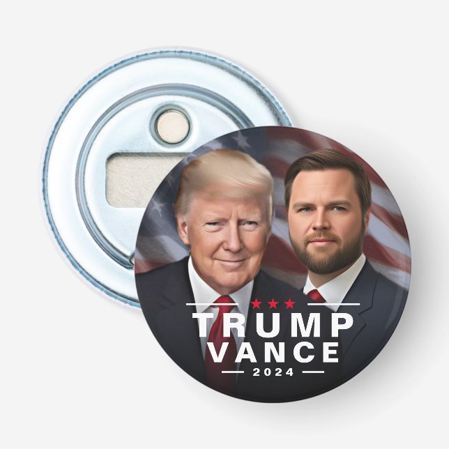 Trump Vance 2024 Republican President VP Bottle Opener (Front)